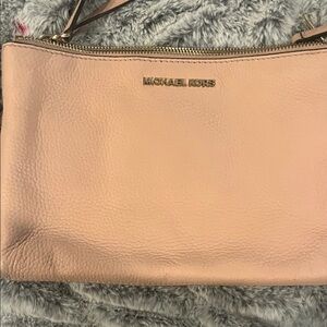 Michael Kors Blush Leather Clutch